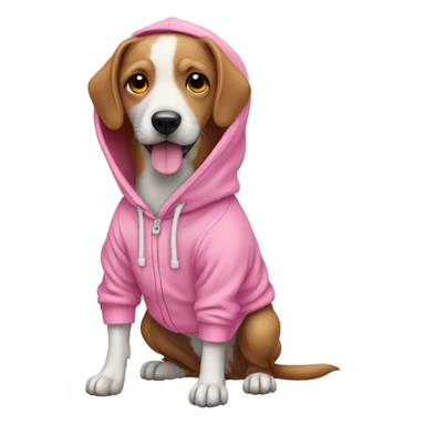 Dog wear Hoodie Pink sticker