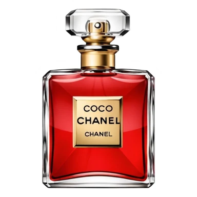 red elegant COCO CHANEL perfume sticker
