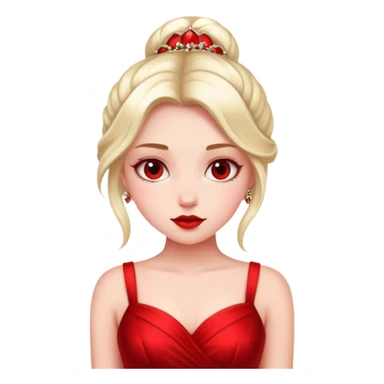 Girl in expensive red dress  sticker