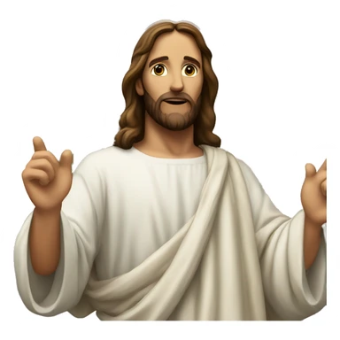 jesus christ and a big cross in the background sticker