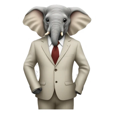 Elephant in Linen suit  sticker