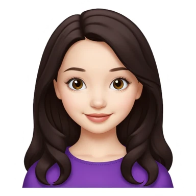 Dove Cameron with dark brown hair sticker