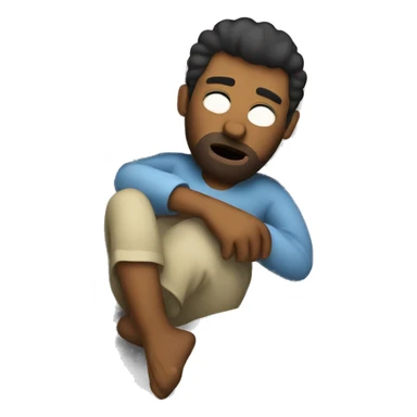 Hangover person in bed sticker