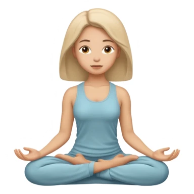 mulher meditando sticker