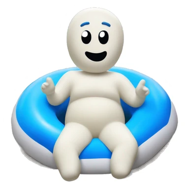 Pillsbury dough boy in a pool float sticker