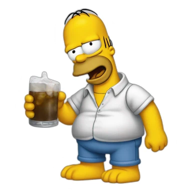 Homero Simpson tomando mate sticker