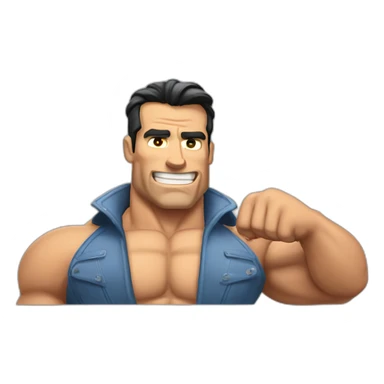 arnold schwarzengeer flexing sticker