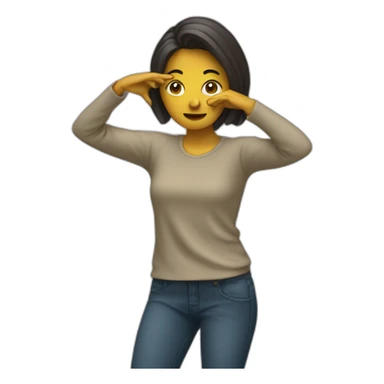 Femme qui fait un dab sticker