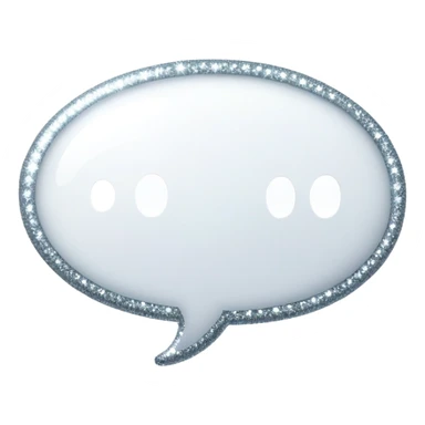 magical white speech bubble with sparkles and poof effect sticker