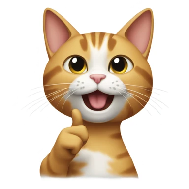 Cat flipping bird sticker