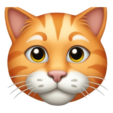 Orange cat with a face mask sticker