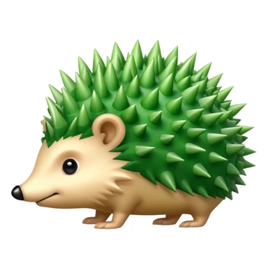 Green spike hedge hog sticker