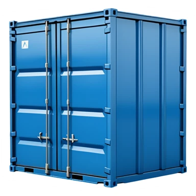 Blue shipping container sticker