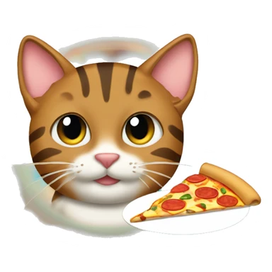 brown tabby cat making pizza with aloha vibe sticker