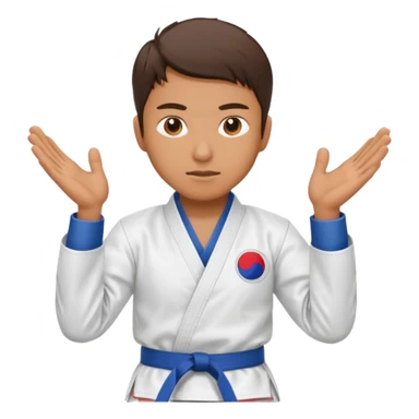 Scientist doing taekwondo sticker