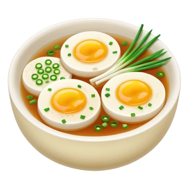 Make an emoji of tteokguk, a traditional Korean food. sticker