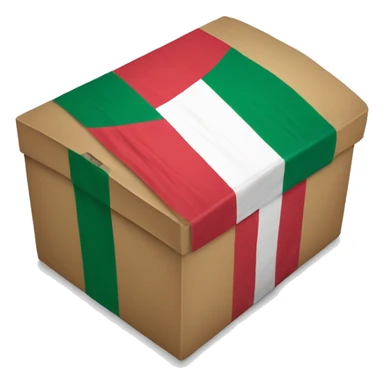 caja de regalo forada con la bandera de México sticker