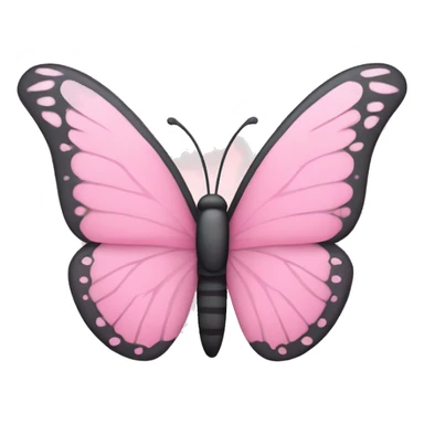 butterfly with baby pink wings sticker
