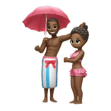 Hello kitty in tthe beach sticker