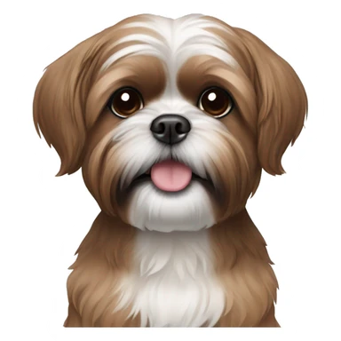 brown shih tzu sticker