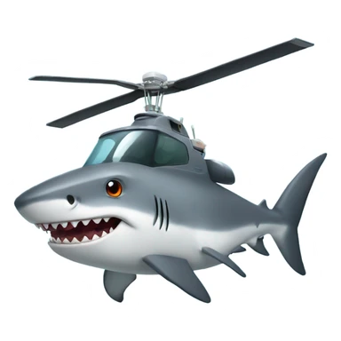 Shark in a helicopter  sticker