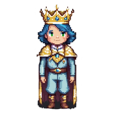 prince with crown and regal clothing sticker