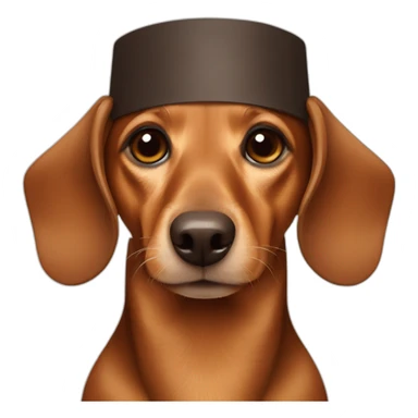 Dachshund brown doctor hat sticker