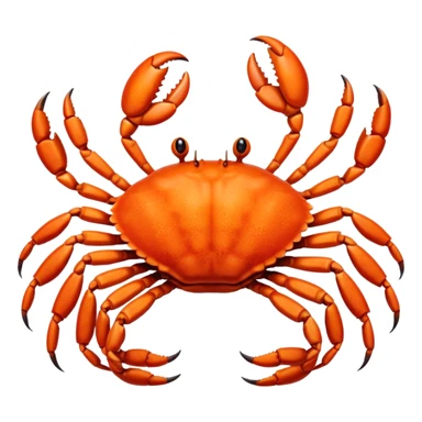 A crab with a total of eight legs sticker