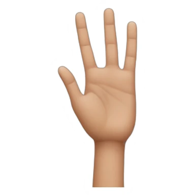 The right amount of fingers on a hand sticker