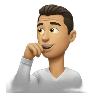 Cristiano ronaldo picking nose sticker