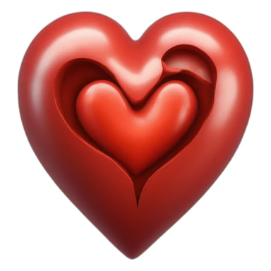 BIG RED HEART INSIDE REAL HEART sticker