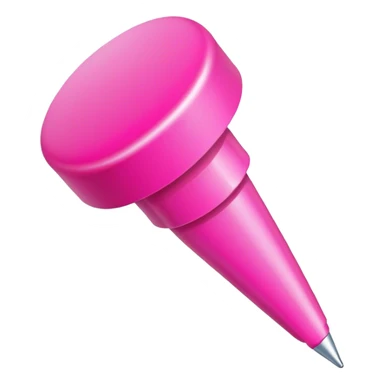 Pink push pin sticker