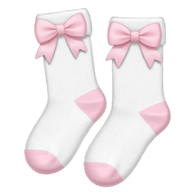 White Socks With Light Pink Bows sticker