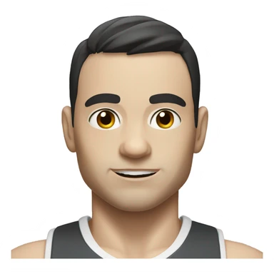 Gym rat with white skin and dark hair  sticker