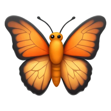 Butterfly with wings with many shades of orange color sticker
