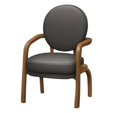 a chair with only one leg sticker