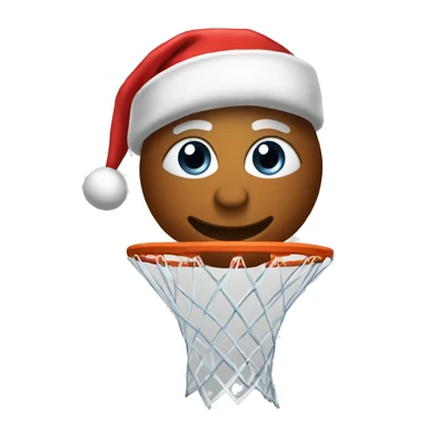christmas basketball sticker