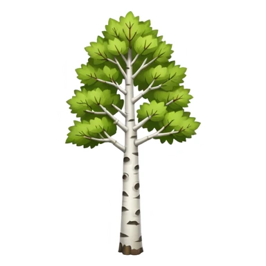Birch tree sticker