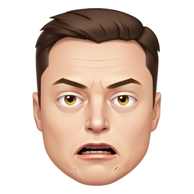 angry Elon Musk sticker
