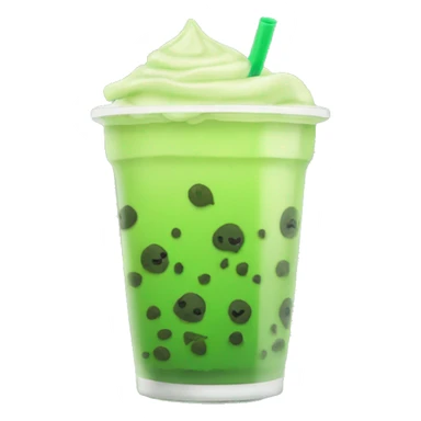 Green tea boba drink  sticker