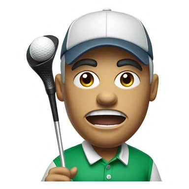 Mad golfer emoji  sticker