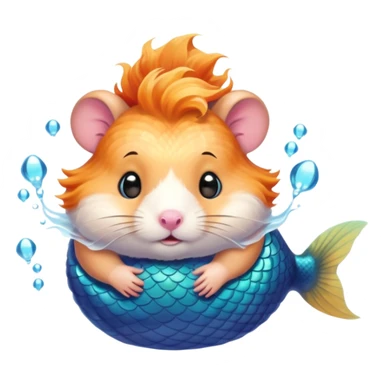 mermaid hamster sticker