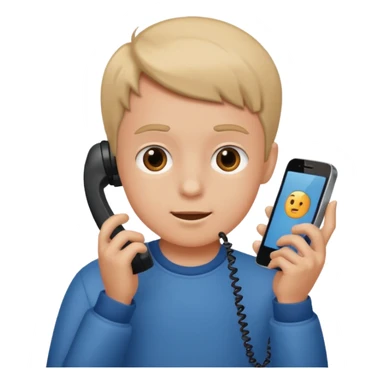 Boy playing phone  sticker