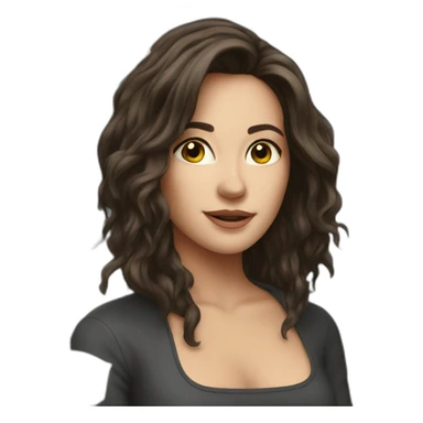 brunette,-with-beautiful-hair, -raining-money sticker