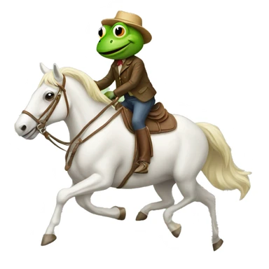 Frog riding horse sticker