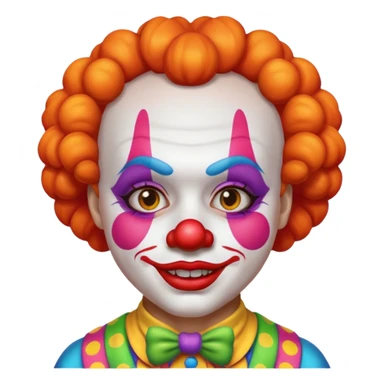 clown make up process sticker