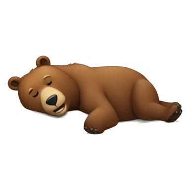 Brown bear sunbathing sticker