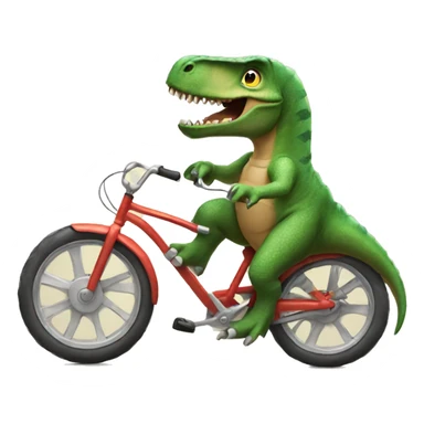 dinosaur riding a bike sticker