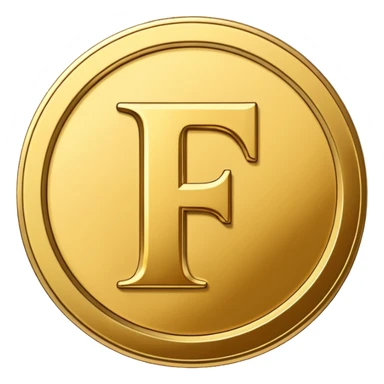 coin with F letter sticker