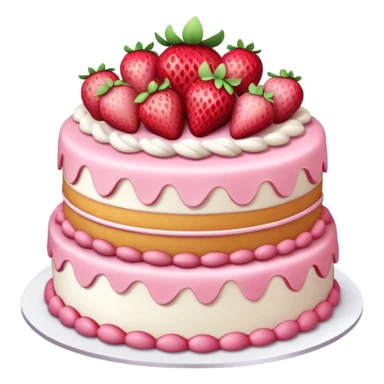 2 tier Strawberry Cake sticker